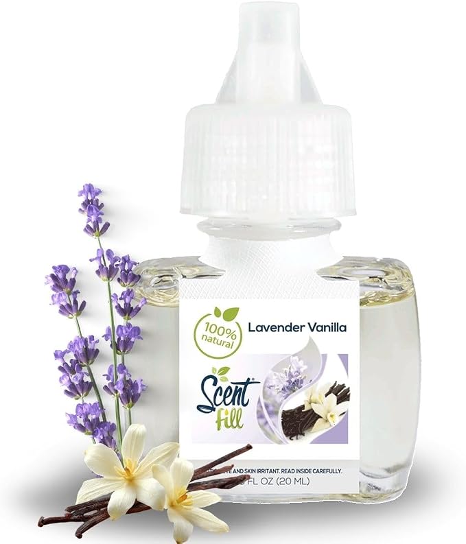 100% Natural Lavender Vanilla Plug in Air Freshener, Scented Oil Refills, 2 Refills + Diffuser, alternate product view 2