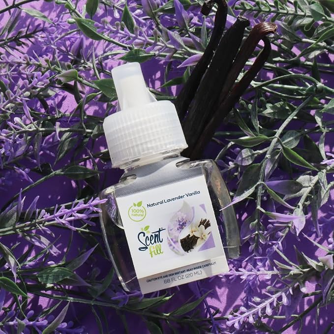 100% Natural Lavender Vanilla Plug in Air Freshener, Scented Oil Refills, 2 Refills + Diffuser, alternate product view 7