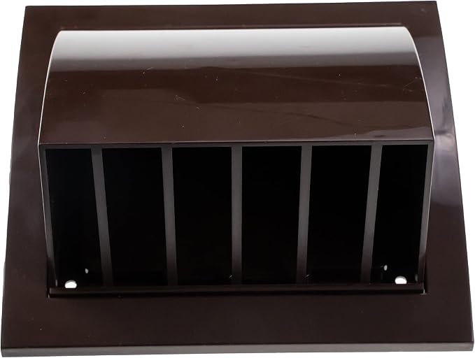 100 Pack - 4'' Inch Exhaust Hood Vent with Rain Cover and Flap, Brown, Indoor and Outdoor Air Vent Cover, HVAC Exhaust Vent