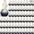100 Pcs Air Fresheners Diffuser with Wooden Cap Empty Aromatherapy Diffuser Clear Car Fragrance Holder Pendant Hanging