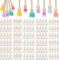 100 Pcs Hanging Car Air Freshener Diffuser, 10ml/8ml/5ml Empty Clear Glass Essential Diffuser Oil Aromatherapy Fragrance