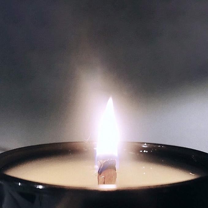 100 pcs Wooden Candle Wicks kit, Include 50 Pcs 5.1 X 0.5 Inch Candle Making Wicks and 50 Pcs Iron Stand Naturally Smokeless