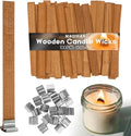 100 Wood Wicks for Candles Making - Smokeless Wooden Candle Wicks Crackling Candle Wax Wood Wick mechas para velas de cera