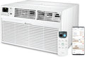 10000 BTU Smart Through-the-Wall Air Conditioner, Quiet Energy Efficient Wall Mounted AC, Fan & Dehumidifier for Rooms Up To