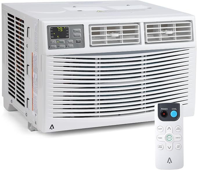 10000 BTU Window Air Conditioner with WiFi, Window AC Unit Cools Up to 450 Sq. Ft with Cooling, Dehumidifier, 3 Fan Speed