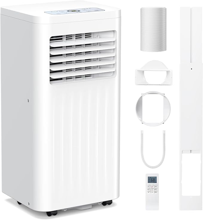 10000 BTUs Portable Air Conditioners with cooling/dehumidification/fan/sleep mode,4-IN-1 Portable AC with 24H Timer & Remote
