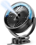 10000mAh Battery Operated Misting Fan with Clip, Portable 8'' Mist Fan for Desk with Max. 48 Hours Runtime