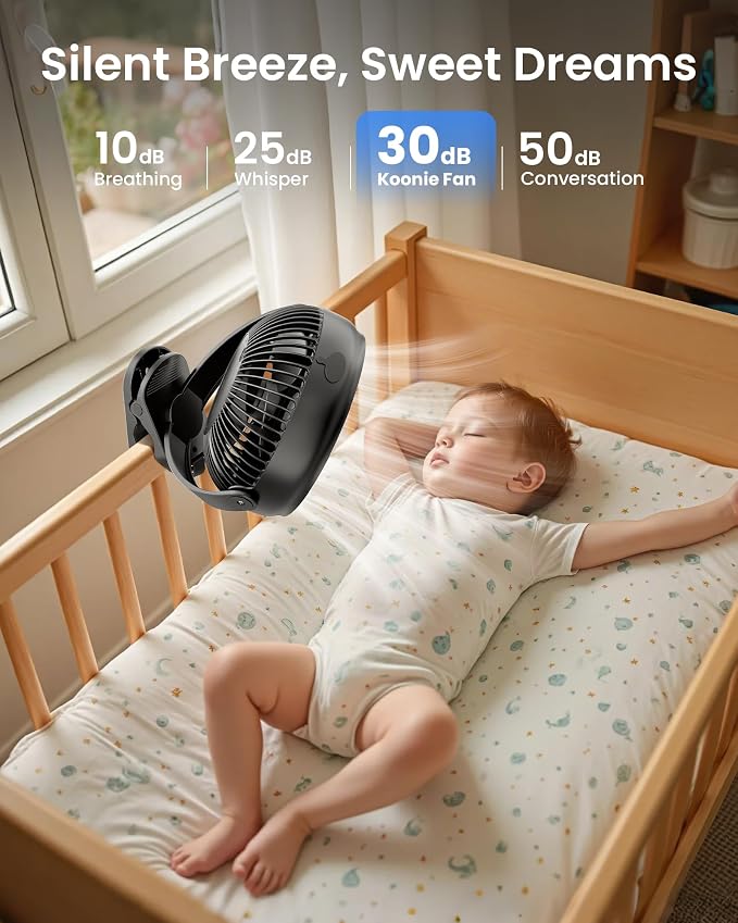 10000mAh Battery Operated Misting Fan with Clip, Portable 8'' Mist Fan for Desk with Max. 48 Hours Runtime, alternate view 7