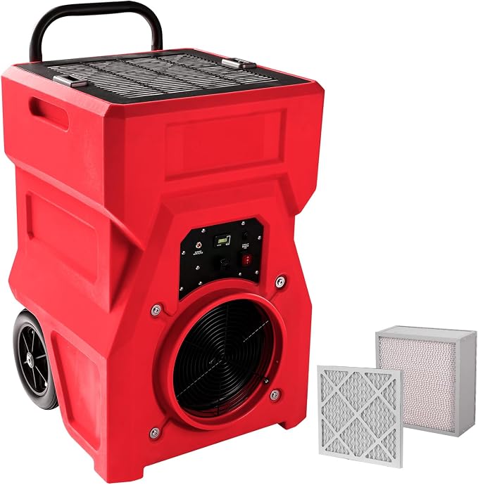 1000cfm Portable Industrial Air Purifier Negative Air Scrubber - Powerful 1HP Motor, True HEPA Filter, 2-Speed