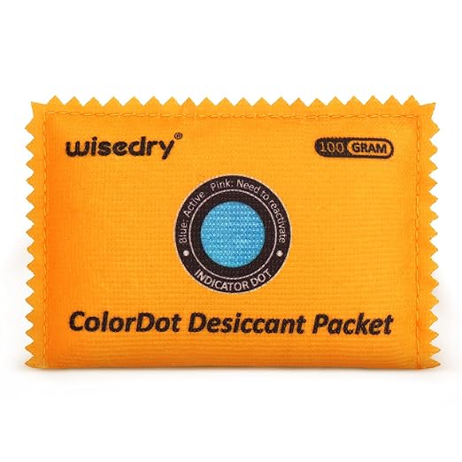 100g Rechargeable Color-Indicating Desiccant Packs for Storage, Reusable Silica Gel Desiccant Packets, Moisture Absorbing
