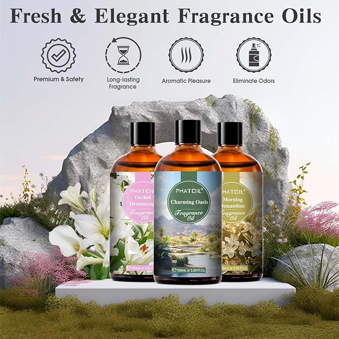 100ML Morning Osmanthus Fragrance Oils, Huge 3.38fl.oz Bottle Morning Osmanthus Oil, Pure Aromatherapy Oils for Diffuser