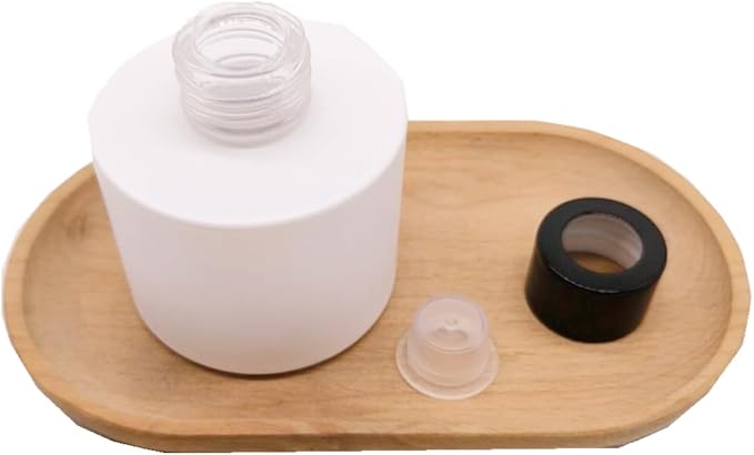 100ML Reed Diffuser Sets,3.4 OZ Empty Matte Round Glass Bottle with Black Sticks,Fragrance Replacement Container for Home