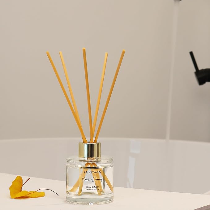 100ml Scent Diffuser with 6 Fiber Sticks, 3.5 oz Reed Diffuser Set Aromatherapy Fragrance Diffusers Air Fresheners for Home