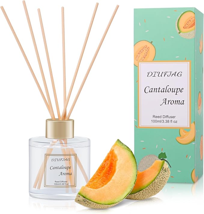 100ml Scent Diffuser with 6 Fiber Sticks, 3.5 oz Reed Diffuser Set Aromatherapy Fragrance Diffusers Air Fresheners for Home