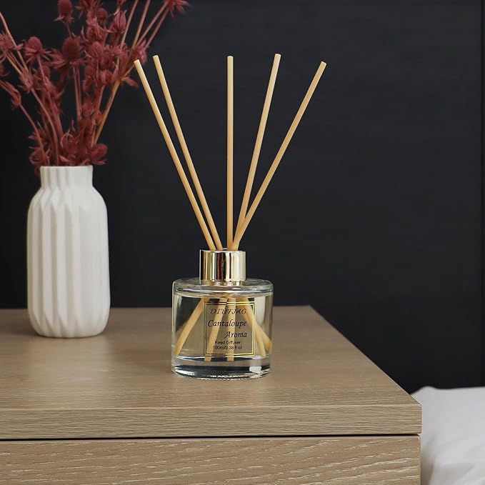 100ml Scent Diffuser with 6 Fiber Sticks, 3.5 oz Reed Diffuser Set Aromatherapy Fragrance Diffusers Air Fresheners for Home