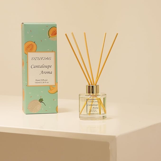 100ml Scent Diffuser with 6 Fiber Sticks, 3.5 oz Reed Diffuser Set Aromatherapy Fragrance Diffusers Air Fresheners for Home