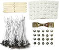 100Pcs Candle Wicks 5 Inch,100pcs Candle Wick Stickers,Candle Wick Centering Device,20 Pcs Metal Sustainer Tabs,5pcs, product