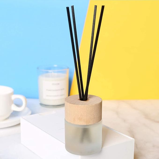 100PCS Reed Diffuser,7 Inch Aromatherapy Diffuser Black Fiber Sticks-Black Reed Diffuser Sticks for Home Office Spa and
