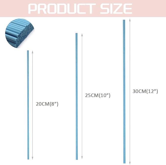 100PCS Reed Diffuser Sticks, 10 Inch Rattan Fiber Sticks Essential Oil Aroma Diffuser Sticks,Long-Lasting Diffuser