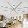 108 Inch Large Ceiling Fans with Remote, High Volume(HVLS) Industrial Ceiling Fan with Reversible DC Motor, 8 Blades, 3
