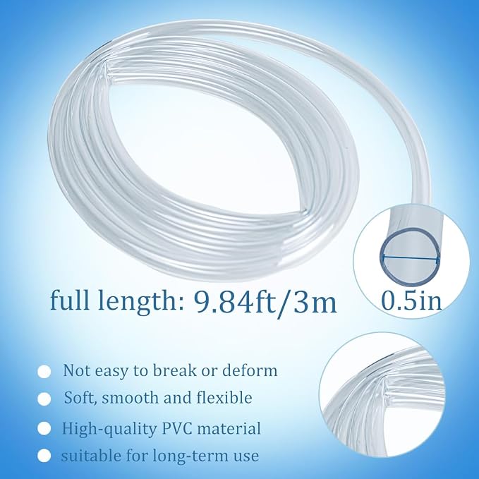 10Ft Portable Air Conditioner Drain Hose, 3/5 Inch Leakproof AC Drain Hose Kit, alternate product view 2