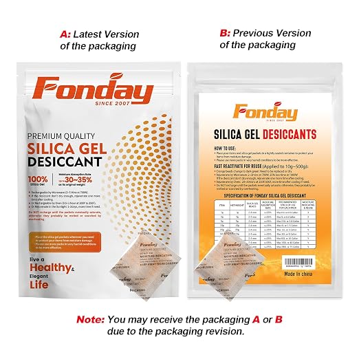 10g x 10 packs Rechargeable Silica Gel Desiccant Packets Fast Reactivate Desiccant Bags Moisture Indicating, alternate view 9