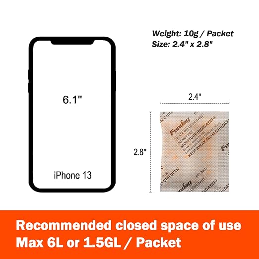 10g x 30 packs Rechargeable Silica Gel Desiccant Packets Fast Reactivate Desiccant Bags Moisture Indicating, alternate view 6