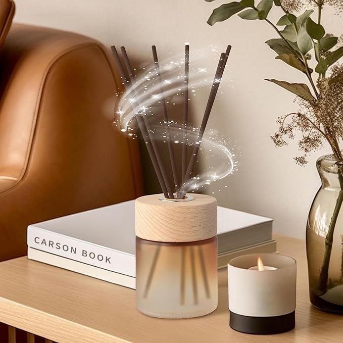 10inch Diffuser Replacement Sticks - 60 Pcs Fiber Reed Fragrance Sticks Refill for Home and Bathroom, alternate product view