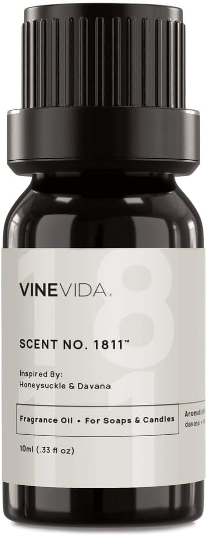 [10mL] Honeysuckle & Davana Fragrance Oil for Candle Making - Natural Candle Oil Scents - Soap Making Essential Oil - Made in
