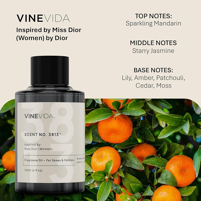 [10mL] Miss (Women) Fragrance Oil for Candle Making - Natural Candle Oil Scents - Soap Making Essential Oil - Made in USA