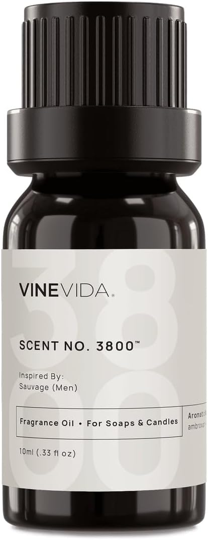 [10mL] Sauvage (Men) Fragrance Oil for Candle Making - Natural Candle Oil Scents - Soap Making Essential Oil - Made in USA