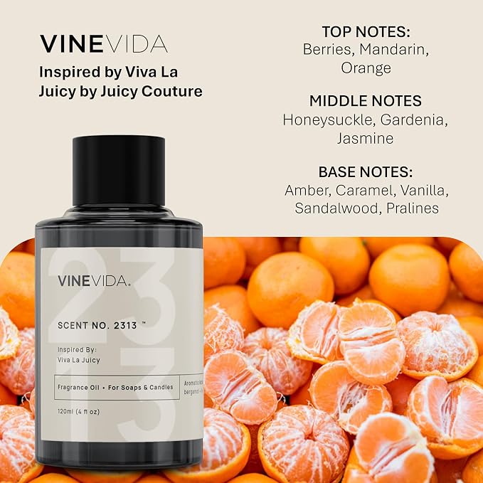 [10mL] Viva La Juicy Fragrance Oil for Candle Making - Natural Candle Oil Scents - Soap Making Essential Oil - Made in USA