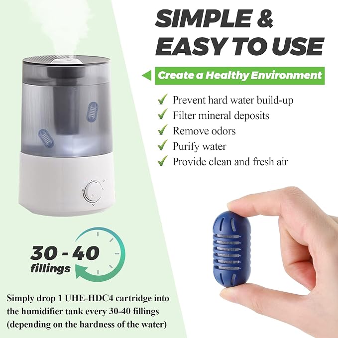 10Pack Demineralization Cartridge Fit for Ultrasonic Humidifier Demineralization Cartridge Filter UHE-HDC4