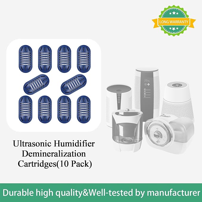 10Pack Demineralization Cartridge Fit for Ultrasonic Humidifier Demineralization Cartridge Filter UHE-HDC4
