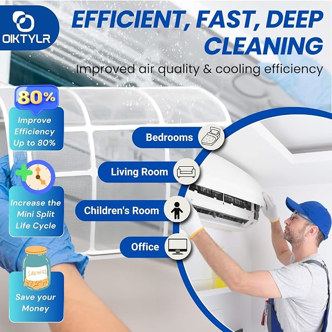 10Pcs Mini Split Cleaning Kit, Minisplit Cleaning Bag Air Conditioner Cleaning Cover for Mini Split Air Conditioners (Small)
