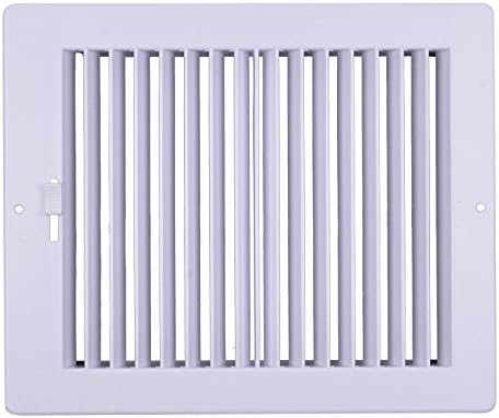 10w X 8" h Never Rust Plastic 2-Way-Vertical Air Supply Register - HVAC Vent Duct Grille - Off White, alternate product view