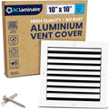 10x10 Inch (Duct Opening) Aluminum 1-Way Air Flow Vent – HVAC Vent Cover for Wall or Ceiling – Quiet HVAC Wall