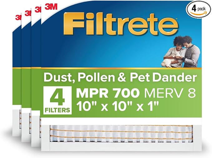 10x10x1 AC Furnace Air Filter, MERV 8, MPR 700, Tough on Pollen, Easy on Airflow, product image