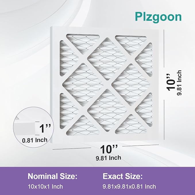 10x10x1 Air Filter MERV 11 (4 Pack) MPR 1000 Pleated Air Conditioner Filter for Home HVAC AC Furnace Filter (Exact