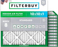10x10x1 Air Filter MERV 8 Essential Dust & Allergy Defense (12-Pack), Electrostatic Pleated HVAC AC Furnace