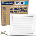 10x14 Inch (Duct Opening) Aluminum 1-Way Air Flow Vent – HVAC Vent Cover for Wall or Ceiling – Quiet HVAC Wall Register with