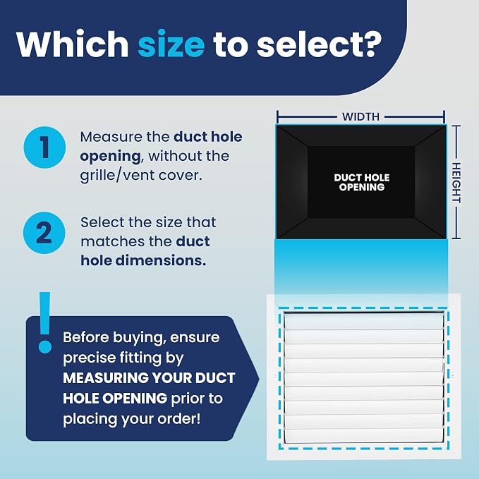 10x14 Inch (Duct Opening) Aluminum 1-Way Air Flow Vent – HVAC Vent Cover for Wall or Ceiling – Quiet HVAC Wall Register with