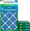 10x20x2 Air Filter MERV 13 Optimal Smoke & Allergy Defense (4-Pack), Electrostatic Pleated HVAC AC Furnace