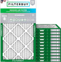 10x25x1 Air Filter MERV 8 Essential Dust & Allergy Defense (12-Pack), Electrostatic Pleated HVAC AC Furnace