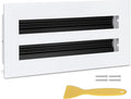 10x4 Modern AC Vent Cover, Decorative White Air Vent (Duct Opening Cutout), All Aluminium Standard Linear Slot Diffuser, Low