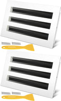 10x6 Modern AC Vent Cover 2Pack, Decorative White Air Vent (Duct Opening Cutout), All Aluminium Standard Linear Slot