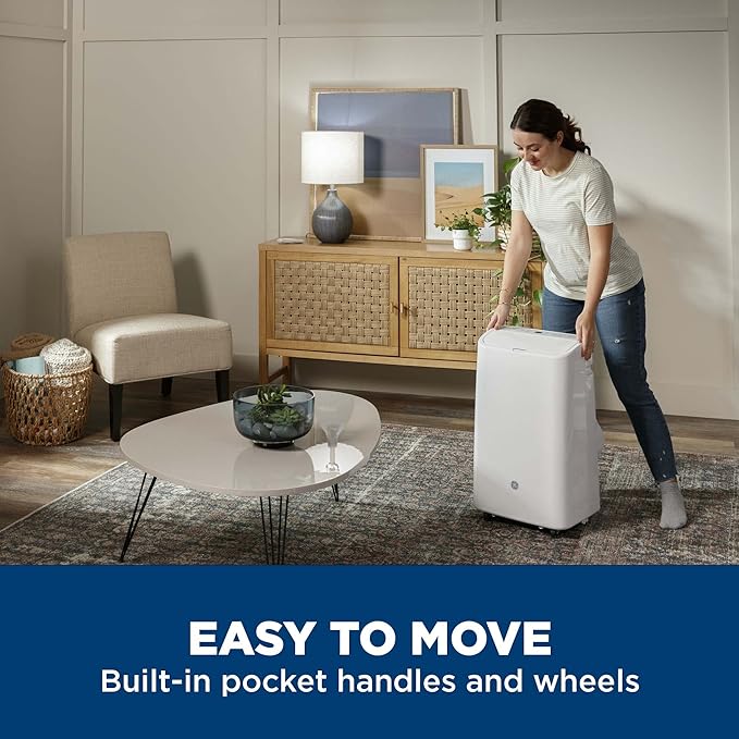 11,000 BTU Portable Air Conditioner for Medium Rooms up to 450 sq ft. (7,800 BTU SACC), 3-in-1 with Dehumidify, Fan and Auto