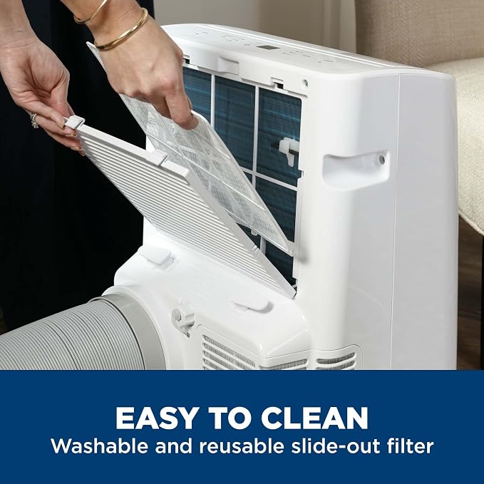 11,000 BTU Portable Air Conditioner for Medium Rooms up to 450 sq ft. (7,800 BTU SACC), 3-in-1 with Dehumidify, Fan and Auto