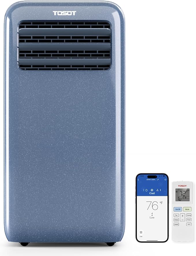 11,500 BTU (8,000 BTU SACC) Portable Air Conditioner WiFi Control, 3-in-1 Portable AC, Dehumidifier, product image
