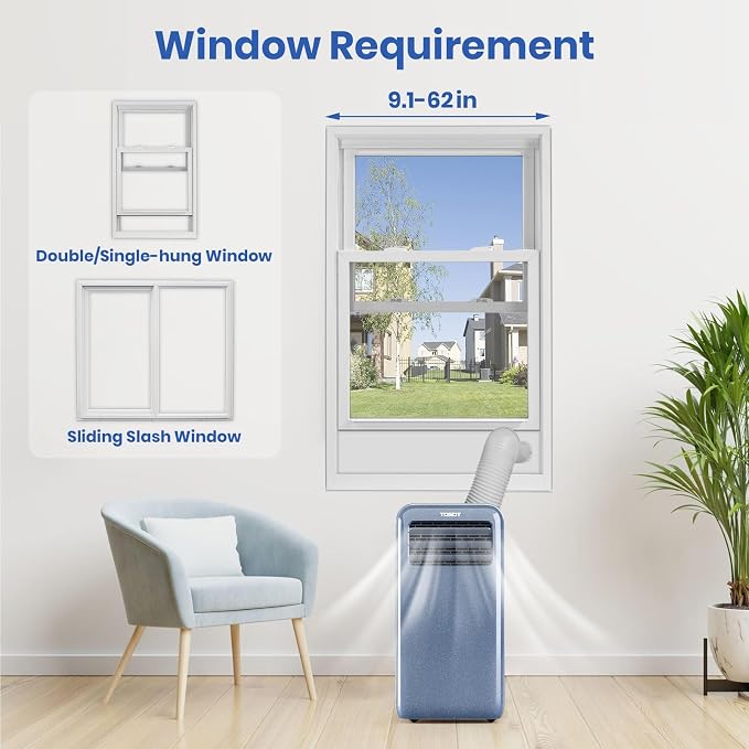 11,500 BTU (8,000 BTU SACC) Portable Air Conditioner WiFi Control, 3-in-1 Portable AC, Dehumidifier, alternate product view 5